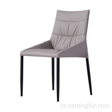 Cadeira de jantar de veludo com pernas de aço inoxidável de luxo com apoio de braço